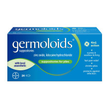 Germoloids Haemorrhoid Treatment & Piles Treatment Suppositories, Triple Action