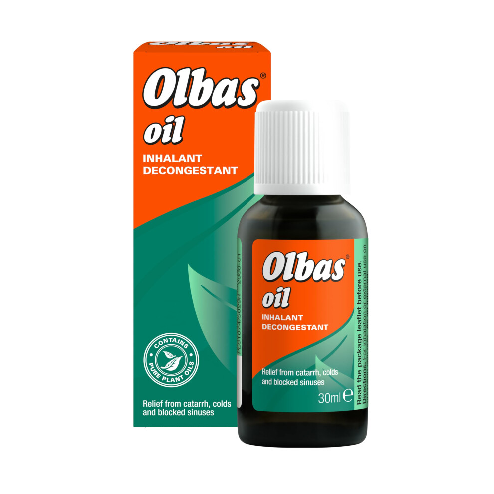 Olbas Oil 30Ml - Inhalant Decongestant Oil - Relief From Catarrh, Colds & Blocked Sinuses