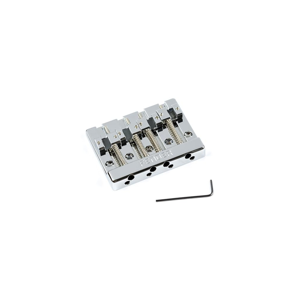 Fender Himass 4-String Bass Bridge Assembly With Zinc Saddles, Chrome