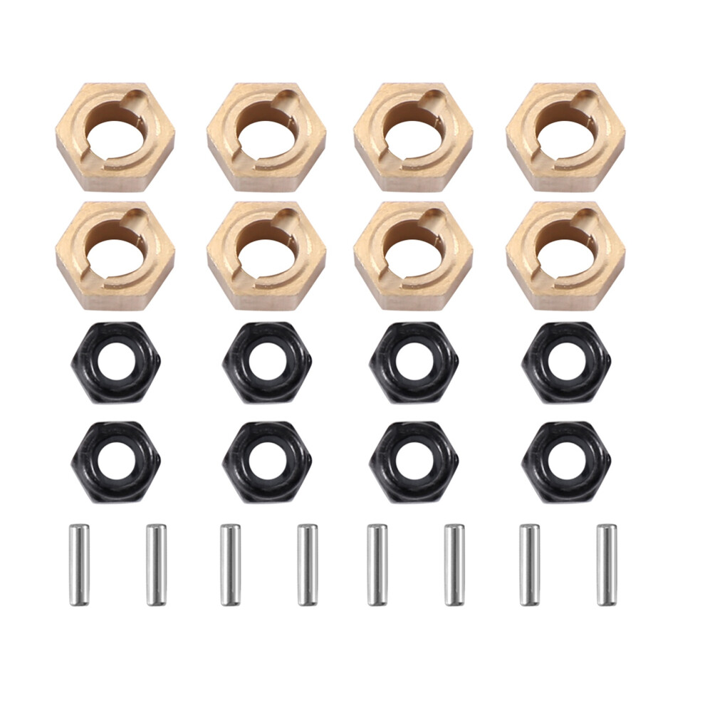 8Pcs Thickness 6.2Mm Widened Brass 7Mm Wheel Hex Hub Adapter For Fms Fcx24 1/24 Rc Crawler Car Upgrade Parts Accessories 6032278179144