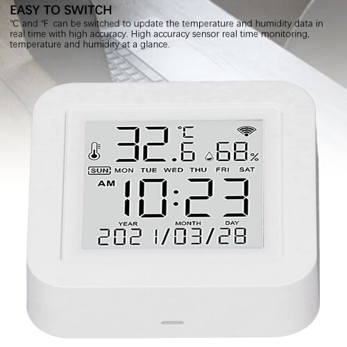 Igrometro LED blu 2,4 GHz termometro da interno 2