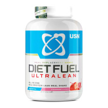 USN Diet Fuel Ultralean Meal Replacement Shake | Strawberry | 2kg with 36 Servings | High Protein, Low Calorie Shake | Calorie-Controlled Diet Suppor