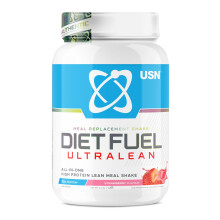 USN Diet Fuel Ultralean Meal Replacement Shake Powder, Strawberry Flav