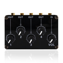 TM400  4 Channel Stereo  Mixer 1In 4Out for Studio Recording Low Noise Small & Sophisticated Audio Passive Mixer