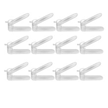 Paquete de 12 Organizadores de Ranuras para Zapatos para Armario, Soporte Ajustable para Zapateros, Ahorradores de Espacio para Zapatos, Zapateros