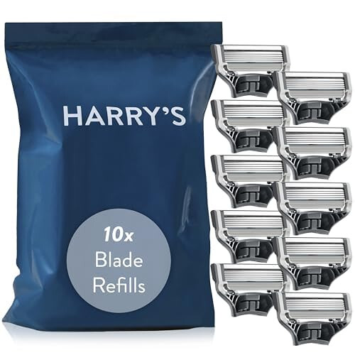 Harry's Harry's Razor Blades Refill, (10) Head Refills with Precision Trimmer,