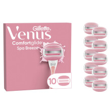 Gillette Venus Comfortglide Spa Breeze Women's Razor Blade Refills, Pack of 10-3 Built-in Blades for a Smooth, Close Shave that Lasts