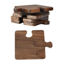 Houtonderzetter Restaurant Decor Massief Hout Hittebestendig Tafelblad Bescherming Geïsoleerd Houten Jigsaw Koffieonderzetter A