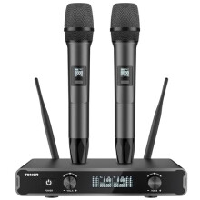 TONOR Wireless Microphones, Cordless Dual Handheld Dynamic Karaoke Singing Mic