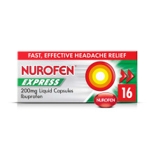 Nurofen Express Ibuprofen Liquid Capsules 200mg, 16 Count -