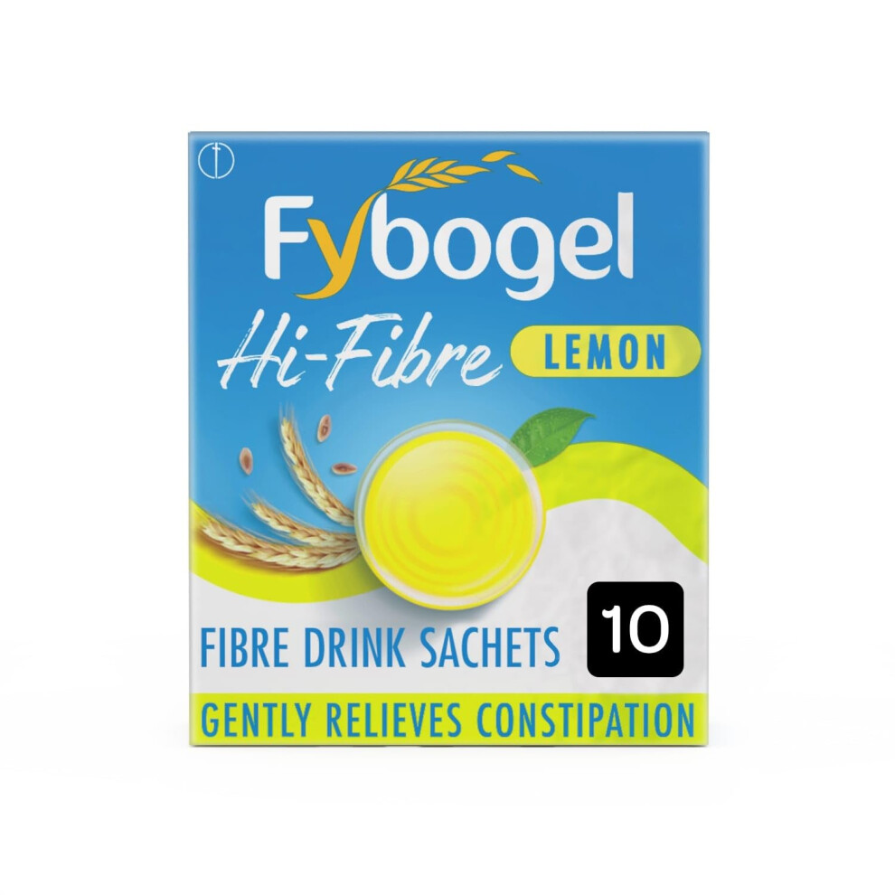 Fybogel Hi-Fibre Lemon Sachets - 10 Pack | Ispaghula Husk For Constipa