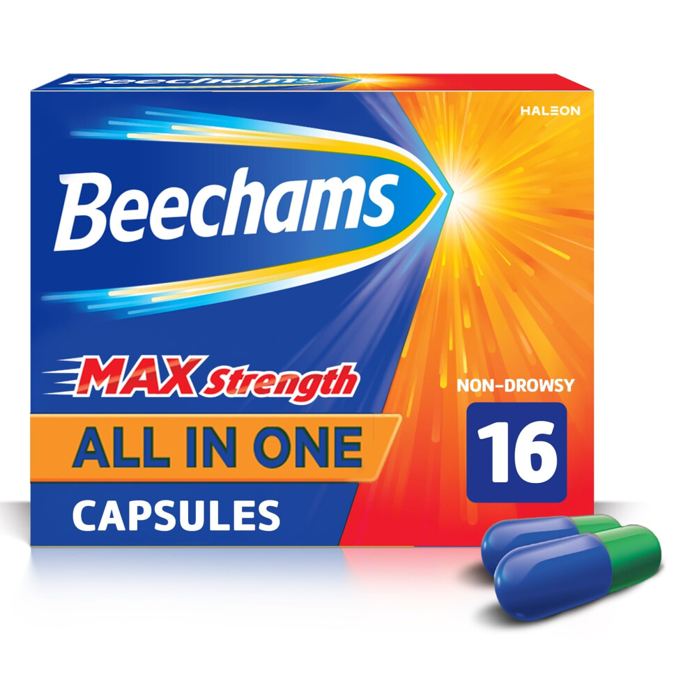 Beechams Max Strength All In One Capsules, Cold & Flu Relief Medicine