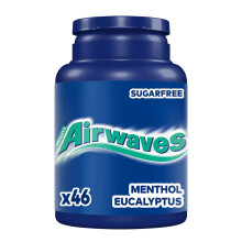 Airwaves Chewing Gum Menthol & Eucalyptus, 46 pieces, Sugar bottl