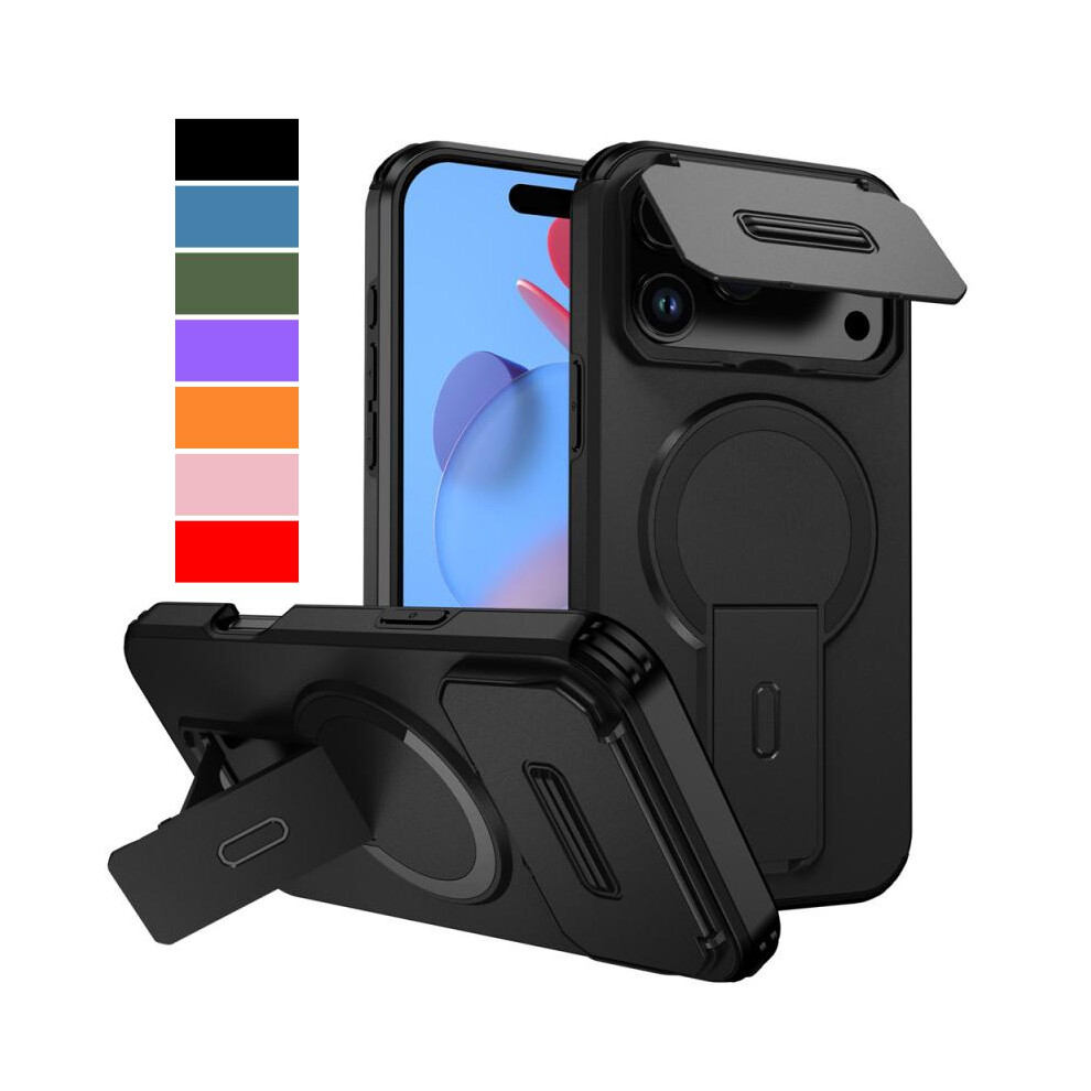 (, Iphone 17 Pro) Luxury Shockproof Heavy Hard Case With Stand For Iphone 17 16 15 14 13 12 Pro Max Purple 5032660029270