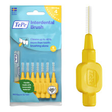 TePe Interdental Brush, Original, Yellow, 0.7mm/ISO 4, 8pcs, efficient Cleaning