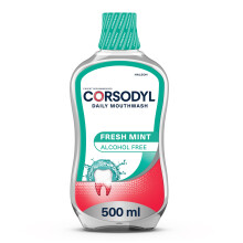 Corsodyl Daily Gum Care Mouthwash Fresh Mint, Alcohol‑Free Fluoride Mouthwash, 5