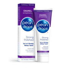 Pearl Drops Strong White Toothpaste, Polished Mint Flavour, Clinically Proven Whitening, Low Abrasion, Daily Use Formula, 75ml