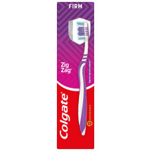 Colgate Zigzag Firm Bristles Manual Toothbrush Pack of 1, Multi Angle Cross Bristles with Flexible Neck for Gum Comfort and Tongue Cleaner