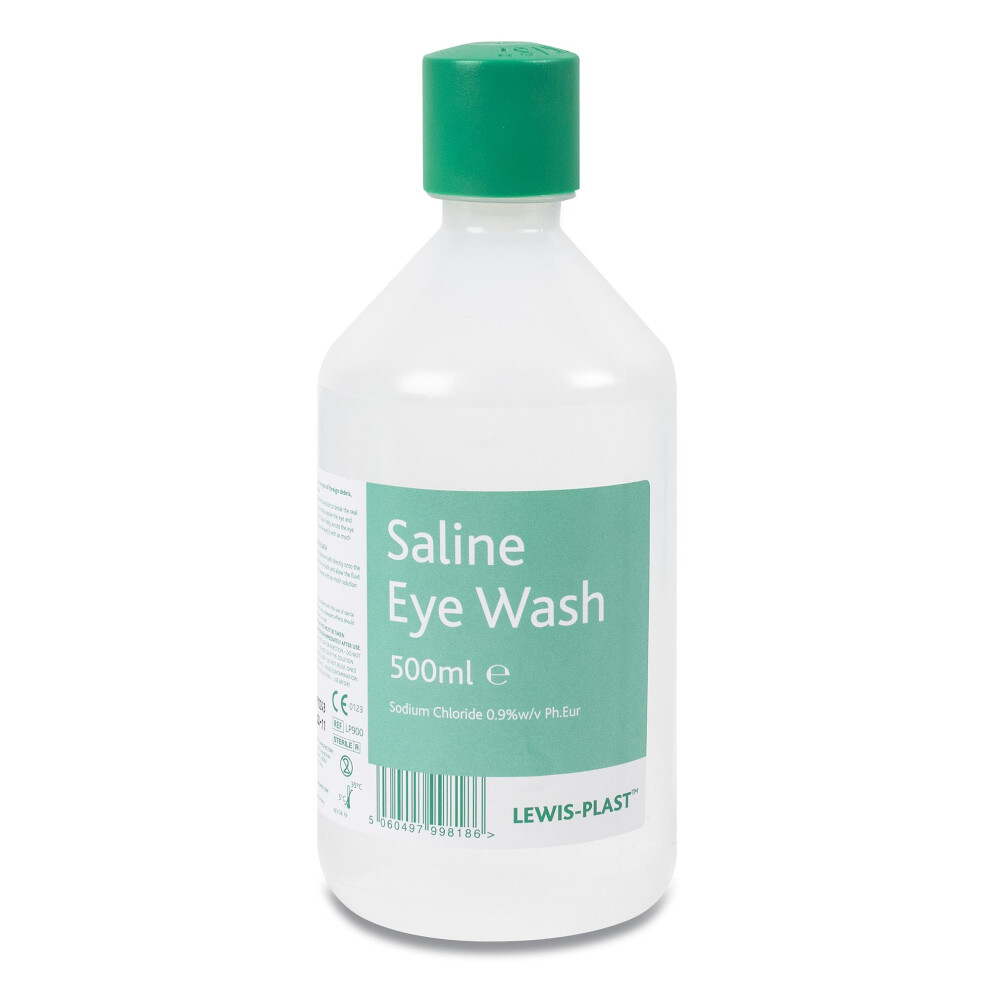 Lewis-Plast Saline Eye Wash Solution, 500Ml Bottle For Safe And