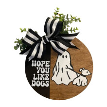 Halloween Door Hanger Walking Dog Door Hanger Funny Dog Door Hanger Funny Halloween Door Hanger