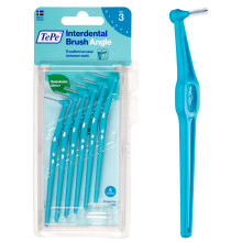 TePe Interdental Brush Angle, Blue, 0.6mm/ISO 3, 6pcs, Plaque Remover, Easy and