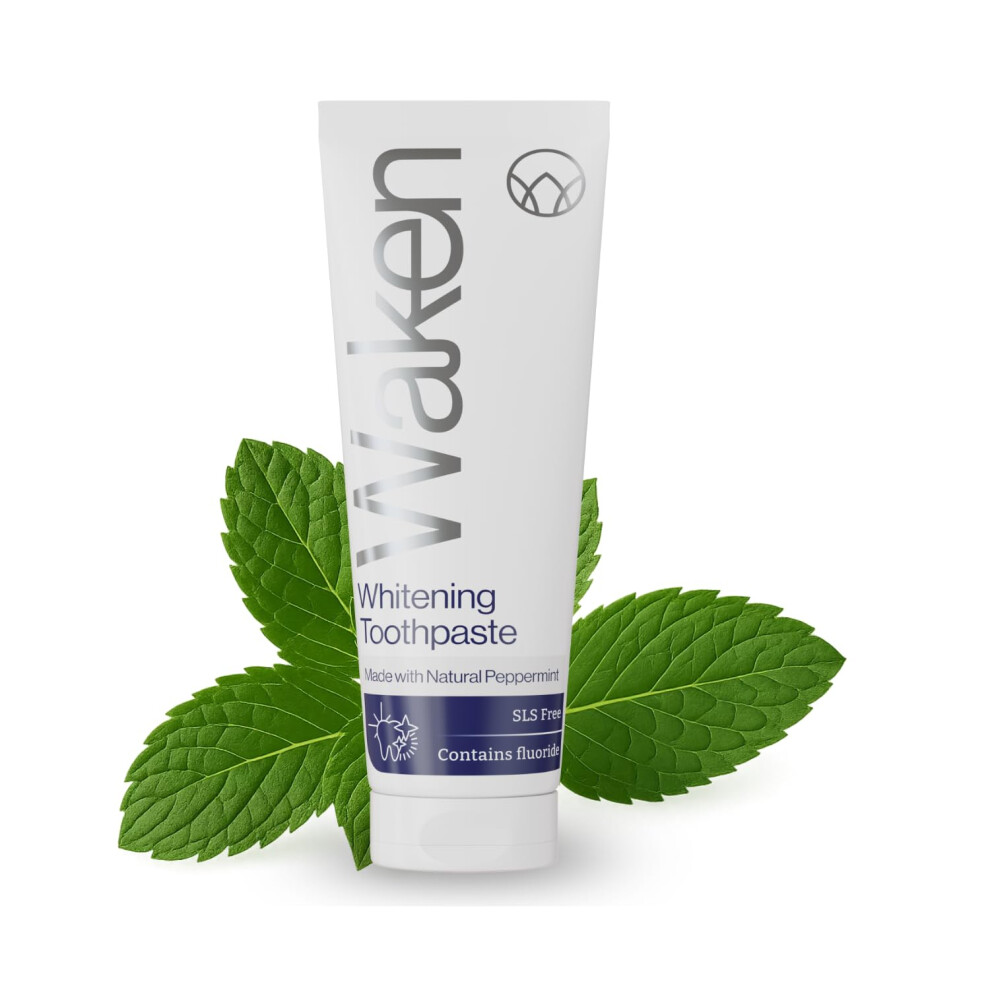 Waken Whitening Toothpaste, Natural Enzymes & Peppermint, Tooth Paste With Fluor