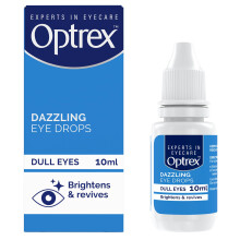Optrex Dazzling Eye Drops, Brightens & revives, Dull Eyes, 10ml, Brighter and Dazzling Eyes, Instant Results, Easy to Apply