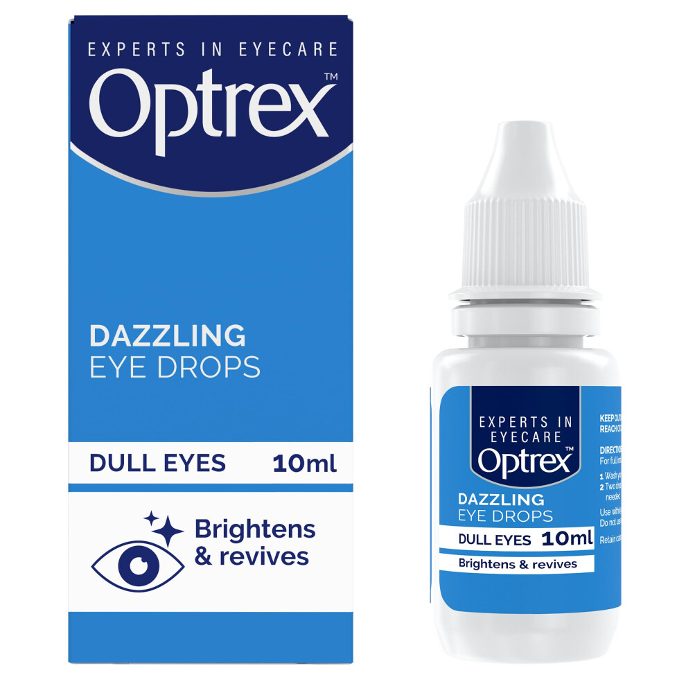 Optrex Dazzling Eye Drops, Brightens & Revives, Dull Eyes, 10Ml,
