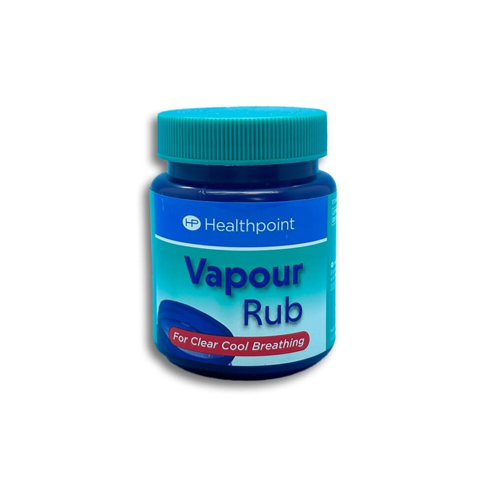 Healthpoint Vapour Rub For Coughs, Colds, Catarrh And Sore Throat, Camphor, Menthol And Eucalyptus Oil For Easier And Clearer Breathing, Relief For U