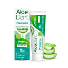 Aloe Dent - Probiotic Aloe Vera Gel Toothpaste - Fluoride Free - Balances Microbiome, Supports Healthy Gums & Freshens Breath - Vegan, Cruelty Free &