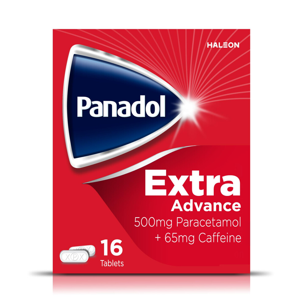 Panadol Extra Advance Painkillers, 500Mg Paracetamol Tablets With 65Mg Caffeine, Pain Relief For Migraines, Headaches, Backache, Joint Pain, Period P