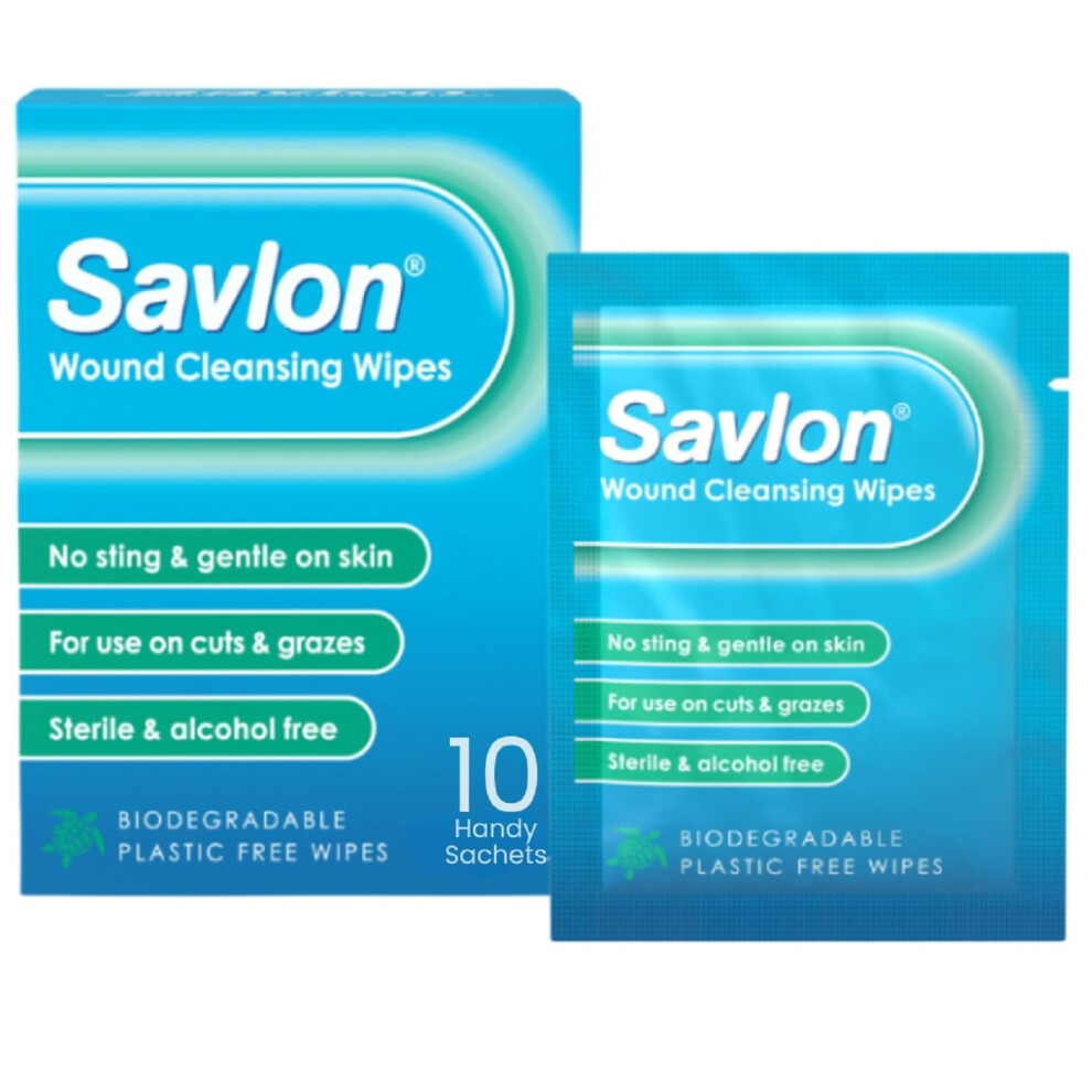 Savlon Wound Cleansing Wipes, Alcohol Free, Cleaning Wipes For Wounds,
