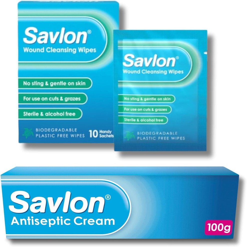 Savlon Cream Wound Cleansing Wipes And Bundle | First Aid For