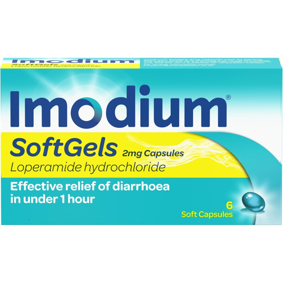 Imodium Softgels Loperamide Tablets Effective Diarrhea Relief In 1 Hou