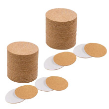 Self-Adhesive Cork Coasters,Cork Mats Cork Backing Sheets for Coasters and DIY Crafts Supplies (160, Round)