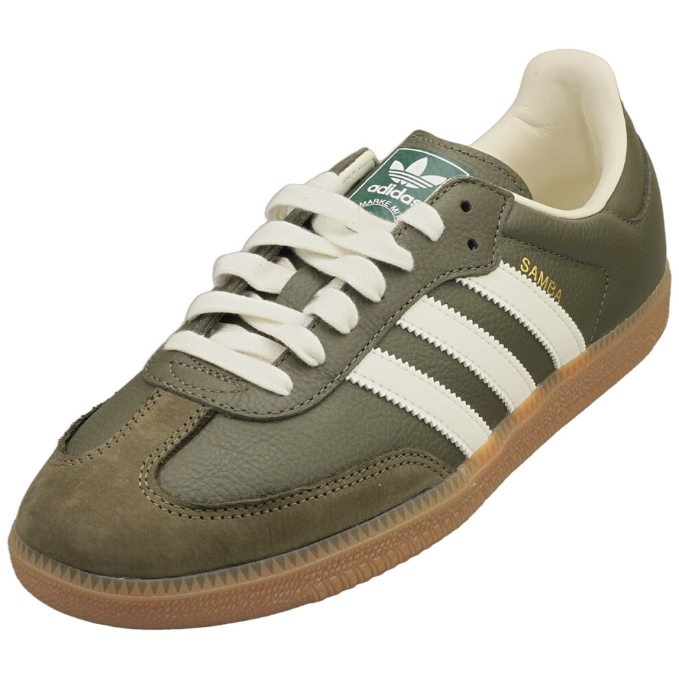 Adidas Samba Og Mens Fashion Trainers In Olive White - 8.5 Uk