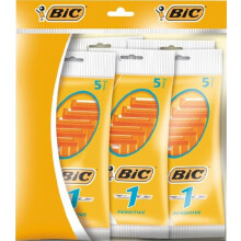 BiC 1 Sensitive Mens Single Blade Disposable Shaver 5 Packs of