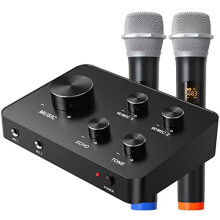 Rybozen Wireless Microphone Karaoke Mixer System, Dual Handheld Wireless Microphone