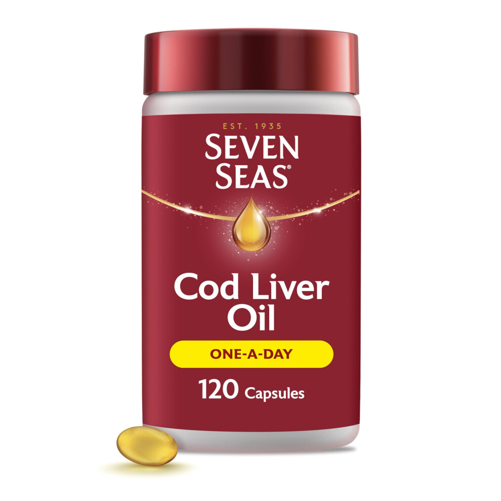 Photos - Vitamins & Minerals Seven Seas Cod Liver Oil One-A-Day Omega-3 Fish Oil and Vitamin D,