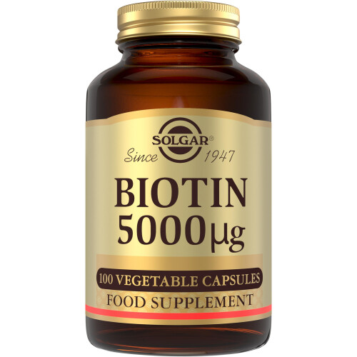 Solgar Solgar Biotin 5000 μg Vegetable 100 Capsules - Pack of 1
