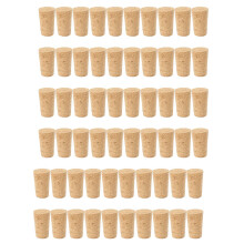 60Pcs/Lot Natural Wood Corks Wine Stopper Wood Bottle Stopper Cone Type Wine Bottle Corks Plug Sealing Cap Beer Corks