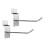 50 x Slatwall Single Hook Pin Shop Display Fitting Prong Hanger 100mm 1