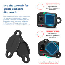 Set Filtri ND per Fotocamera Sportiva ND8 ND16 ND32 ND64 in Vetro Multi-Resistente all'Acqua con Rivestimento Multistrato