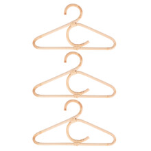 3X Rattan Clothes Hanger Style Kids Garments Organizer Rack Children Hanger Kids Room Decoration Hanger for Clothes