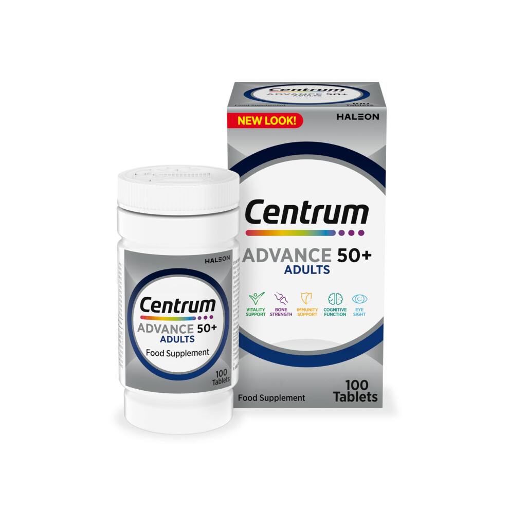 Centrum Advance 50+ Tablets Multivitamin & Mineral Supplements, With 2