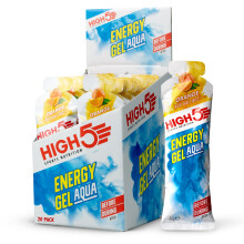 HIGH5 Aqua Running Gels Energy - Running Essentials for Quick Release Energy - Natural Fruit Juice & No-Caffeine - Ideal as Running Equipment, Cyclin