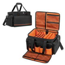 Trunab DJ Cable Bag with Adjustable Dividers, 15.6'' Laptop Sleeve,