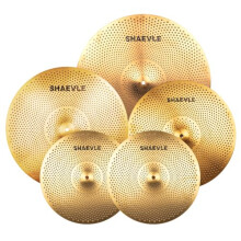 SHAEVLE Low Volume Cymbal Pack Drum Cymbals Sets Golden Mute