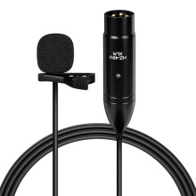 GEEKRIA 48V XLR Lavalier Microphone, Omnidirectional Mic, HD Noise Reduction,