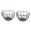 2X Iron Egg Storage Basket Snack Fruit Basket  Collection Ceramic Hen Ornaments Decoration Kitchen B 1